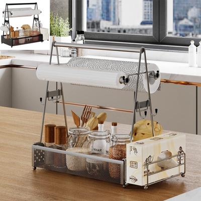 Outdoor Barbecue Rack Seasoning Rack Countertop Soy Bottle Seasoning Paper Towel Plate Storage Rack Supplies