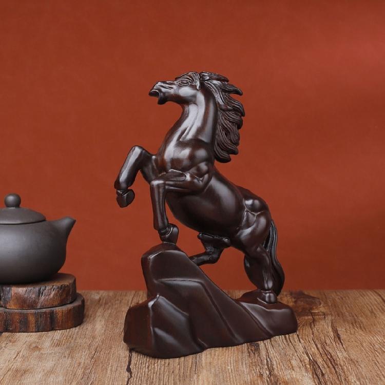 Wood Horse Statues Handmade Horse Figurine Sculptures Home Decors Table Ornament Collectible Figurines Gift Women Men
