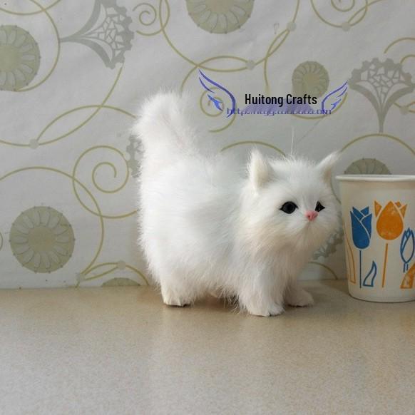 Kitten Simulation Animal Set: Four Sets of Five Cat Ornaments for Home Décor