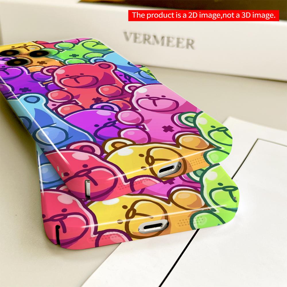 Rainbow Bear Pattern Phone Case All inclusive film hard phone case, compatible with iPhone 18 Pro Max 17 16 15 14 13 12 11
