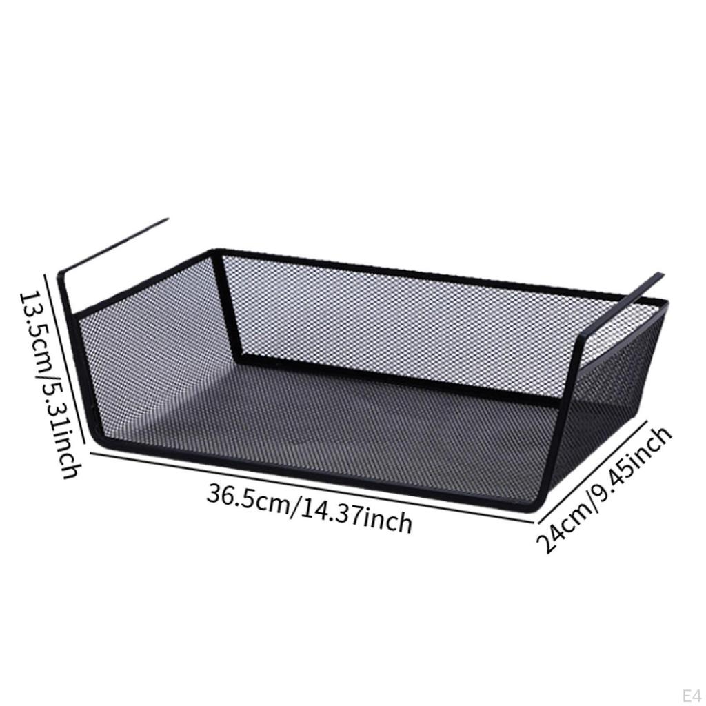 Hanging Organizer Shelf Basket for under Cabinet, Metal Storage Rack Kitchen And Pantry
