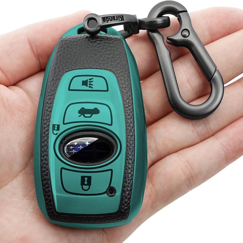 

4-цветная защита для автомобильных ключей с брелком для BRZ Legacy Outback Ascent Crosstrek Forester WRX зелёный