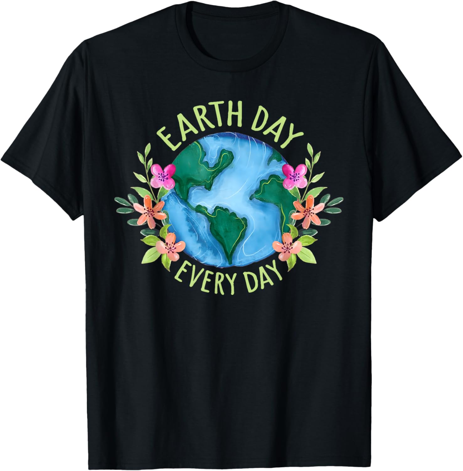 Earth Day Everyday Retro Environmental Shirt Women Earth Day T-Shirt Kawayi Couple Personalized Clothing Camiseta Hombre S разноцветный