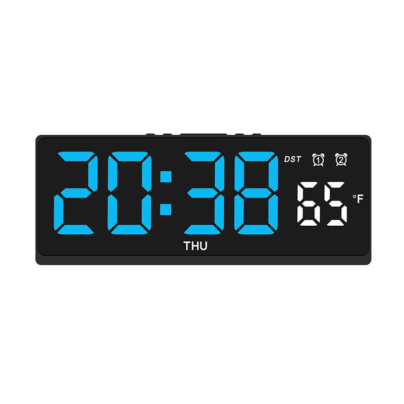 New LED Alarm Clock Two Sets of Simple Desktop Clocks Large Screen Digital Clock Bedroom Bedside
