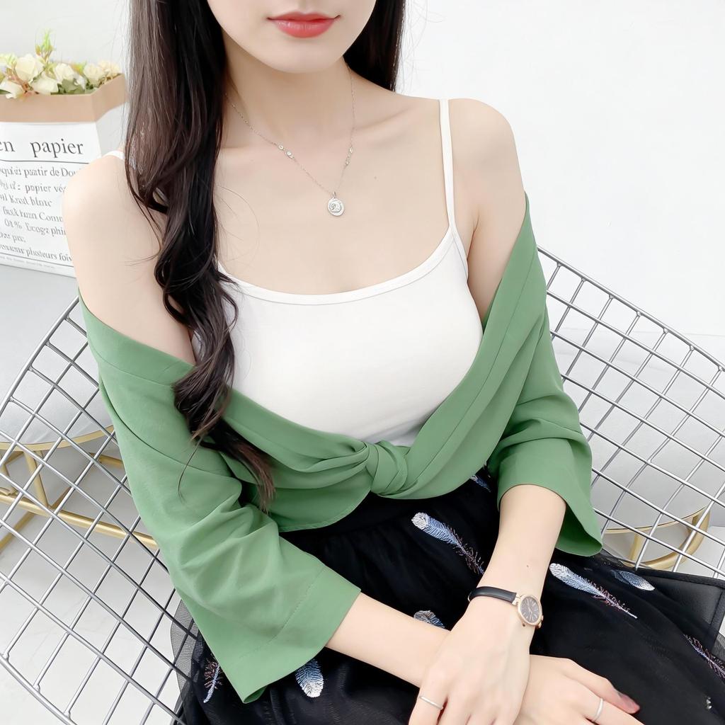 Summer 2026 Women's French Chiffon Sun Protection Cardigan Shawl
