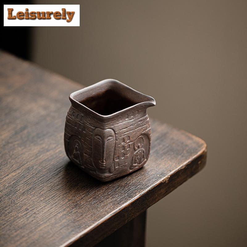 125ml Zen Shadow Buddha Old Rock Tea Pitcher Tea Divider Cha Hai Dispenser Justice Cup Kung Fu Tea Fair Mug Teaset Accessories