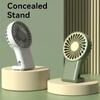 Foldable Handheld Desktop USB Rechargeable Mini Fan Cartoon Design with Hook for Mountaineering Outdoor Home Office Use