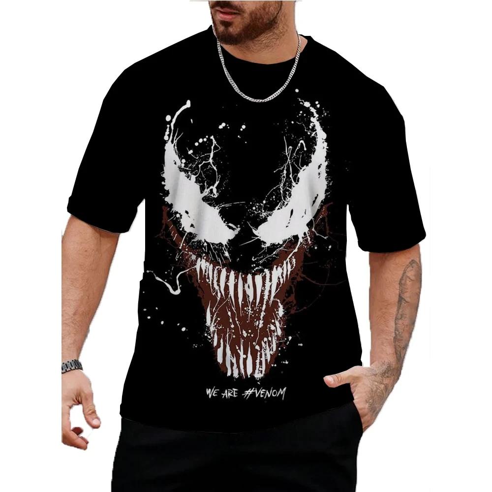 Avengers Heroes Venom Short Sleeve 3D Printed T-shirt Men s Role Playing Clothing Top Men s Clothing S