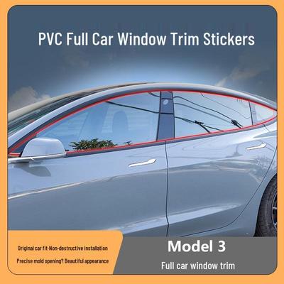Tesla Model 3 Ornament Complet Geam Cromat Decorațiune Autocolant, Folie DIY pentru Schimbarea Culorii