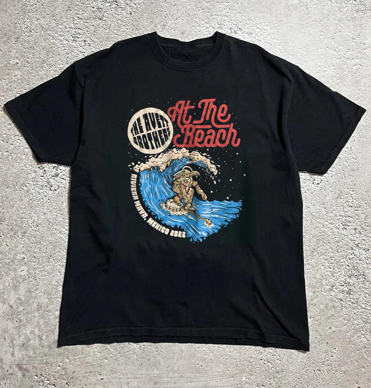 Retro The Avett Brothers Band At the Beach Cotton Black T Shirt S-5XL CM706 XXL
