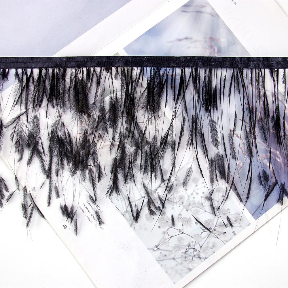 Feather 10-15Cm Burning Silk Ostrich Hair Cloth Edge Clothing Accessories Ostrich Multi-Color Cloth Edge Diy Material