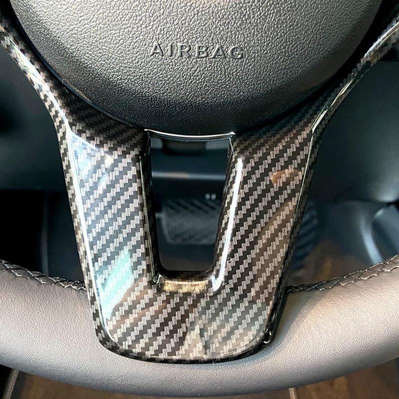 2025 Hot Racing Grills Car Carbon Fiber Steering Wheel Panel Cover Trim For Mercedes Benz A B C E G CLA GLB Class W177 W247 W205