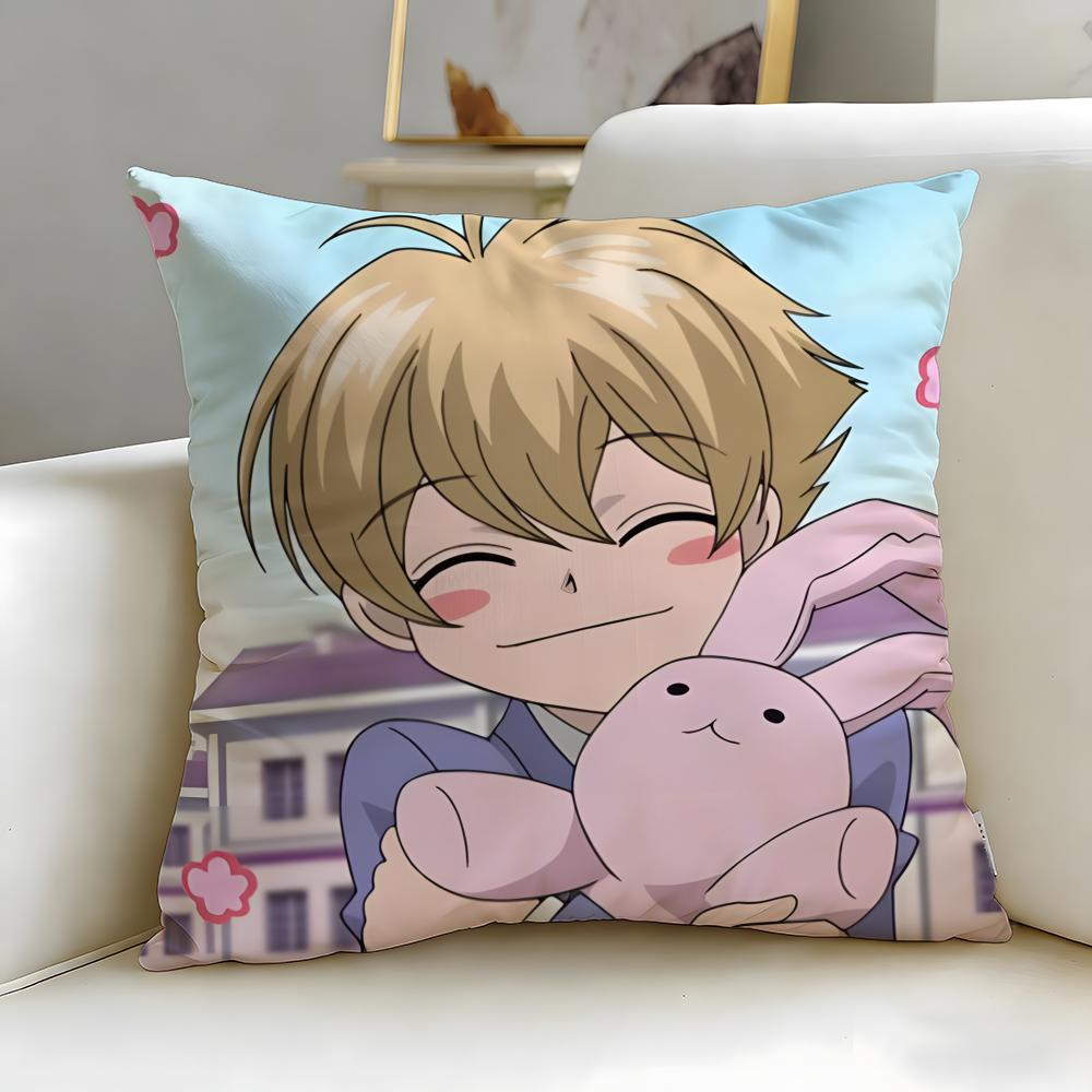 Anime Ouran High School Host Club Cushion Cover Soft & Easy-Wash Pillow Case – Versatile For Couch, Bed, Travel And Office