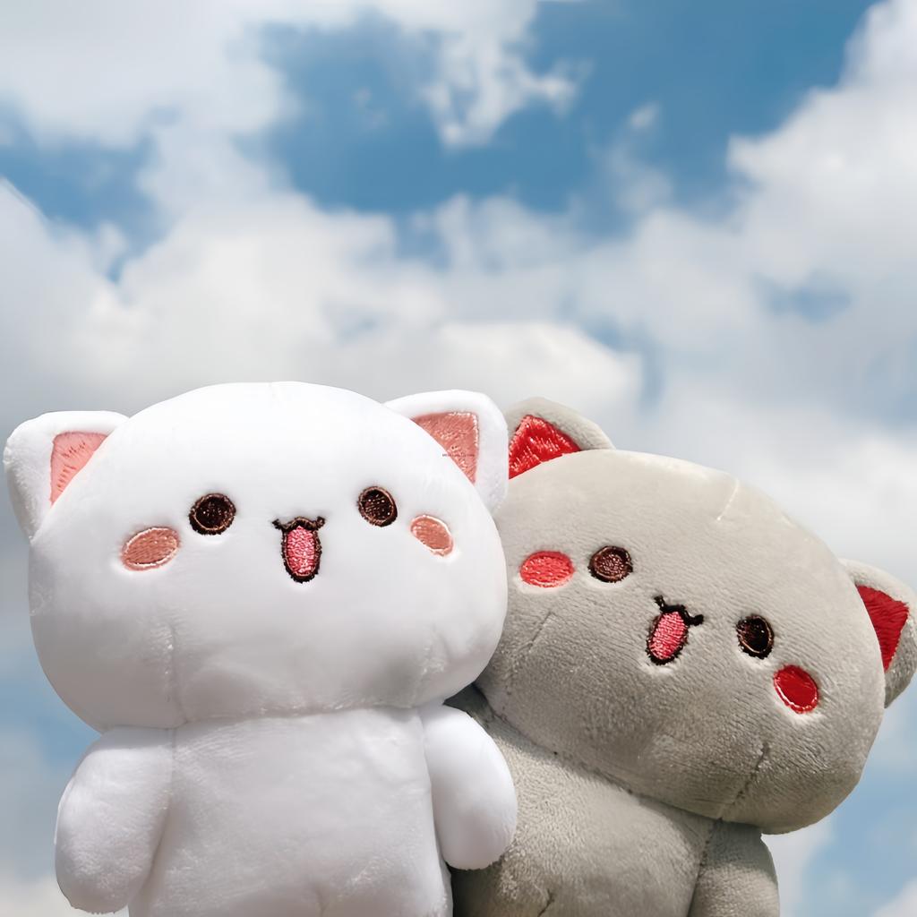 Mitaocat Kawaii Mitao Peach Cat Plush Pendant Doll 10cm Soft Cartoon Stuffed Animal Couple Gift Bag Accessory For All Ages