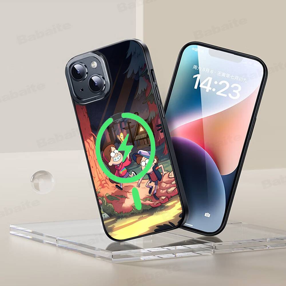 Gravity Falls Schwein Handyhülle Für IPhone 16 15 14 13 12 11 17 Pro Max Plus Magnetische Kabellose Hülle