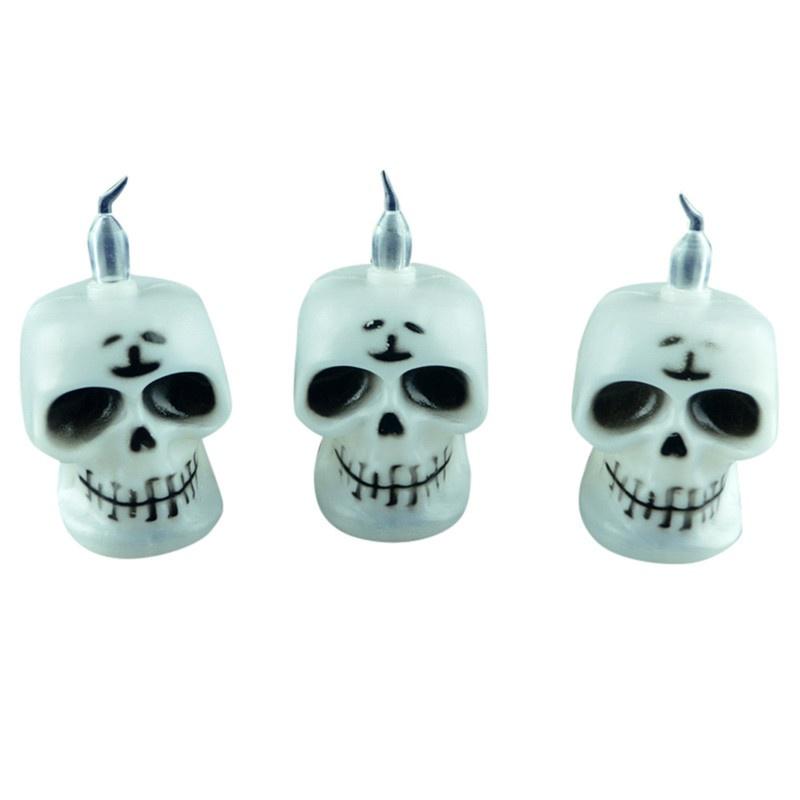 1ks Mini halloweenská LED svíčka s nočním osvětlením na párty