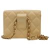 CHANEL AP3352 White Caviar GHardware Matelassé Ribbon Chain Belt Mini Pouch Shoulder bag White/GDHardwareUsed