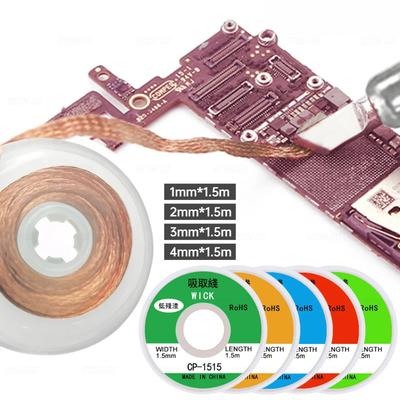1/2/4Pcs Desoldering Braid Tape Copper Welding Solder Remover 1.0-4.0mm Wire Soldering Wick Tin Lead Cord Flux BGA Repair Tool