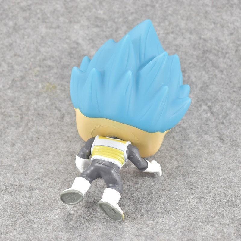 Hochwertige Pop Blue Goku Vegeta Figur mit atemberaubendem rosa Haar und klassischem Design