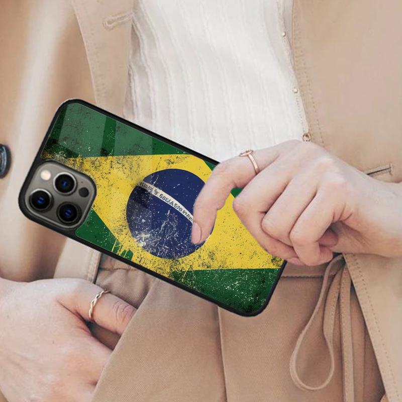 Brazil Brazilian Brasil Flag Vintage Magnetic Phone Case For APPLE iPhone 17 Air 16 14 13 12 Pro Max 15 Plus Wireless MagSafe