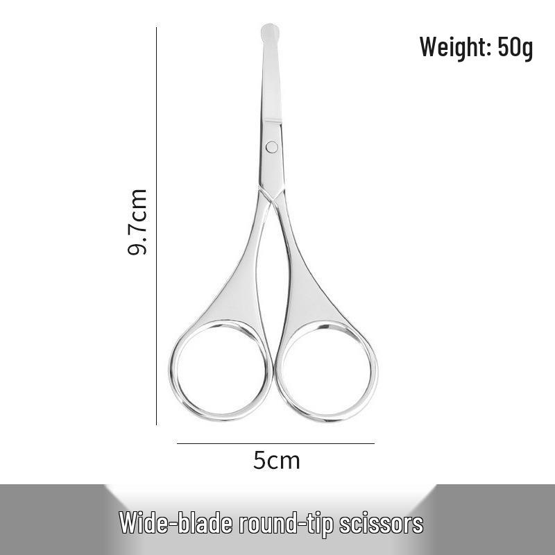 Beauty Scissors Set: Curved Eyebrow, False Eyelash, Nose Hair Trimming & Tattooing Scissors with Pointed Tips for Makeup Artists.