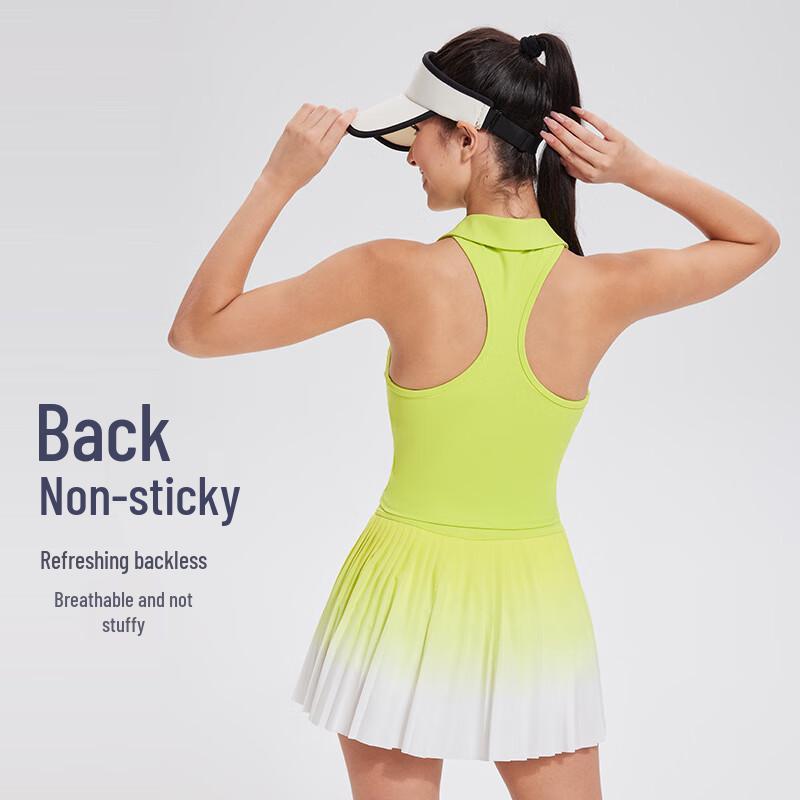 OEING Women's Quick-Dry Tennis Skirt & Top Set
