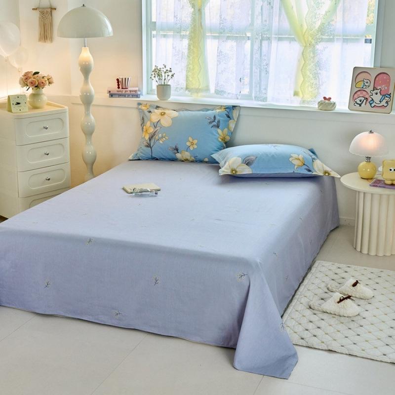 Cotton bed sheet single piece 100 cotton quilt single twill student dormitory single double household pure cotton pad manufacturer wholesale