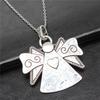 Vintage Angel Wing Pendant Necklace Alloy Feather Guardian Charm Necklaces Blessing Jewelry Gift For Making
