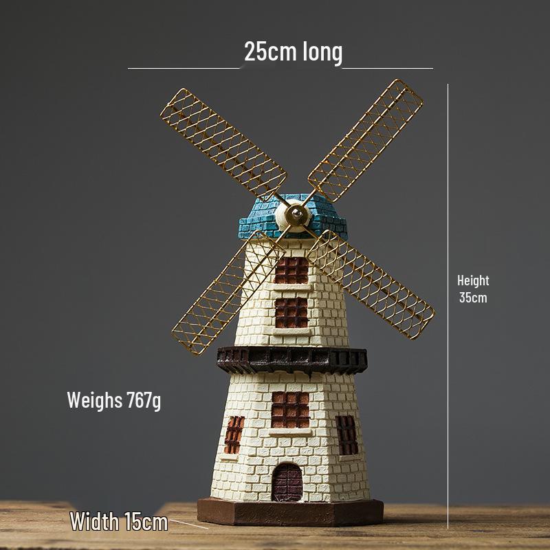 Xianci Väderkvarn Modell Bokhylla - Retro Bokhylla & Dekorationer för Vardagsrum & TV-möbel