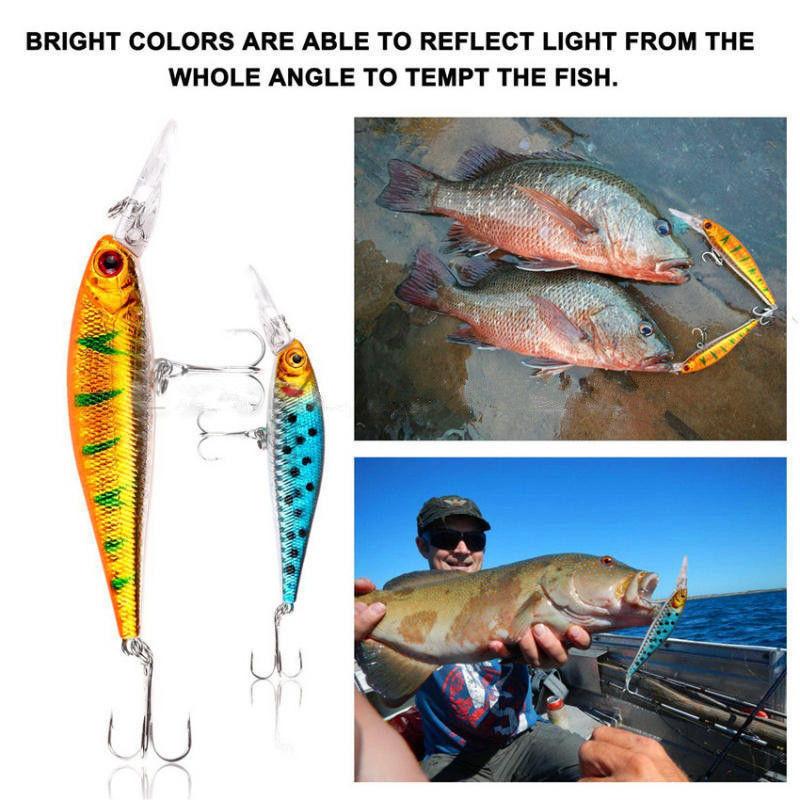 Durable Plastic Fishing Lures Set 10 Colors 8.5g 9.5cm Realistic Minnow Baits