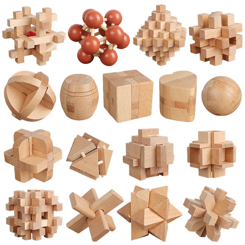 Kids' Educational Luban Lock IQ Puzzle Set: Assembly Toy for Stress Relief