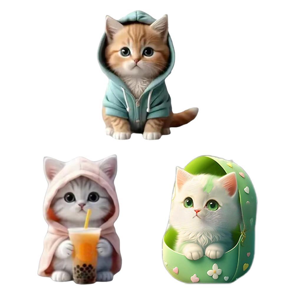 Car Outlet Vent Perfume Clips 2D Cat Air Freshener Diffuser Conditioning Aromatherapy Perfume Clip Car Interior Decoration