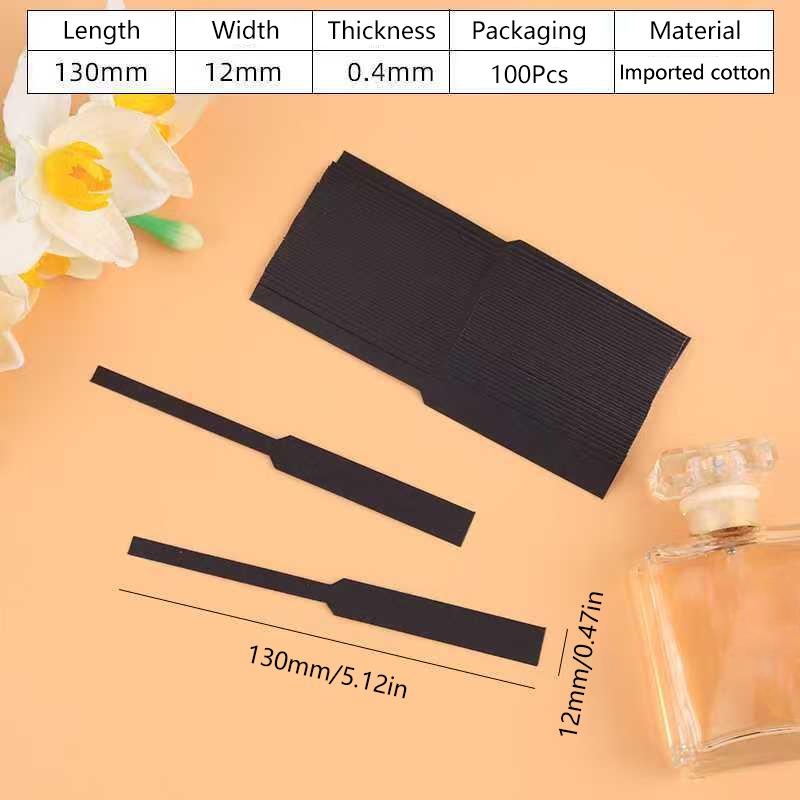 100/500 Stück Schwarze Test-Aromatherapie-Duft-Parfüm-Ätherische Öle Test-Tester-Papierstreifen Buch Baumwoll-Saugpapier