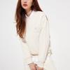 MLB Base Logo Sweatshirts Unisex Cream Crew Neck Moderate Plus Size 3AMTB0221-50CRS