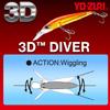 Saltwater Lure 3D Diver Sinking 140mm Flying Fish YO-ZURI Color