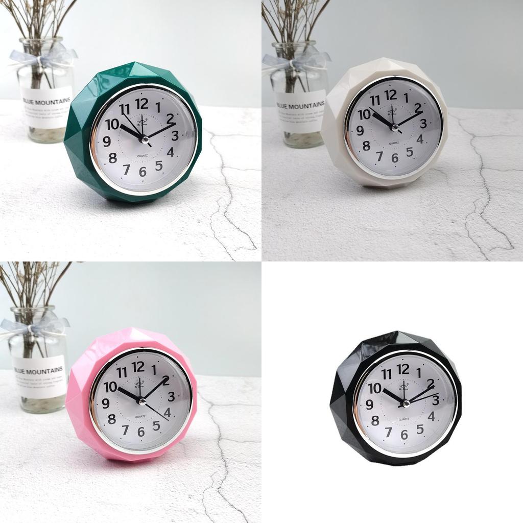 Diamond Faceted Bedside Alarm Clock With Dual Ringtones For Home Decor And Silent Mode