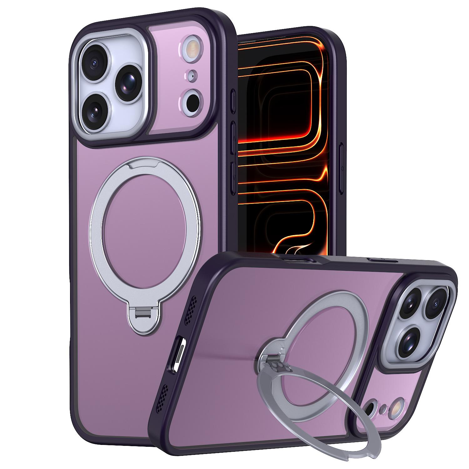 Cross-border compatible with Apple 18 Pro Max phone cases, new fulcrum cases, wholesale iPhone 18 Pro protective cases iPhone 18 Pro Max/iPhone 17 Pro Max фиолетовый