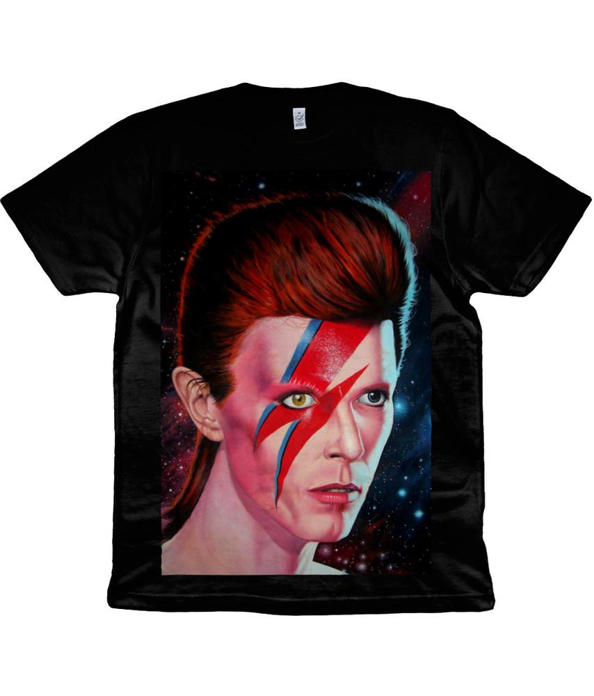 

David Bowie - 1983 - Painting - Alladin Sane - Ziggy Stardust - Organic T-Shirt 3XL