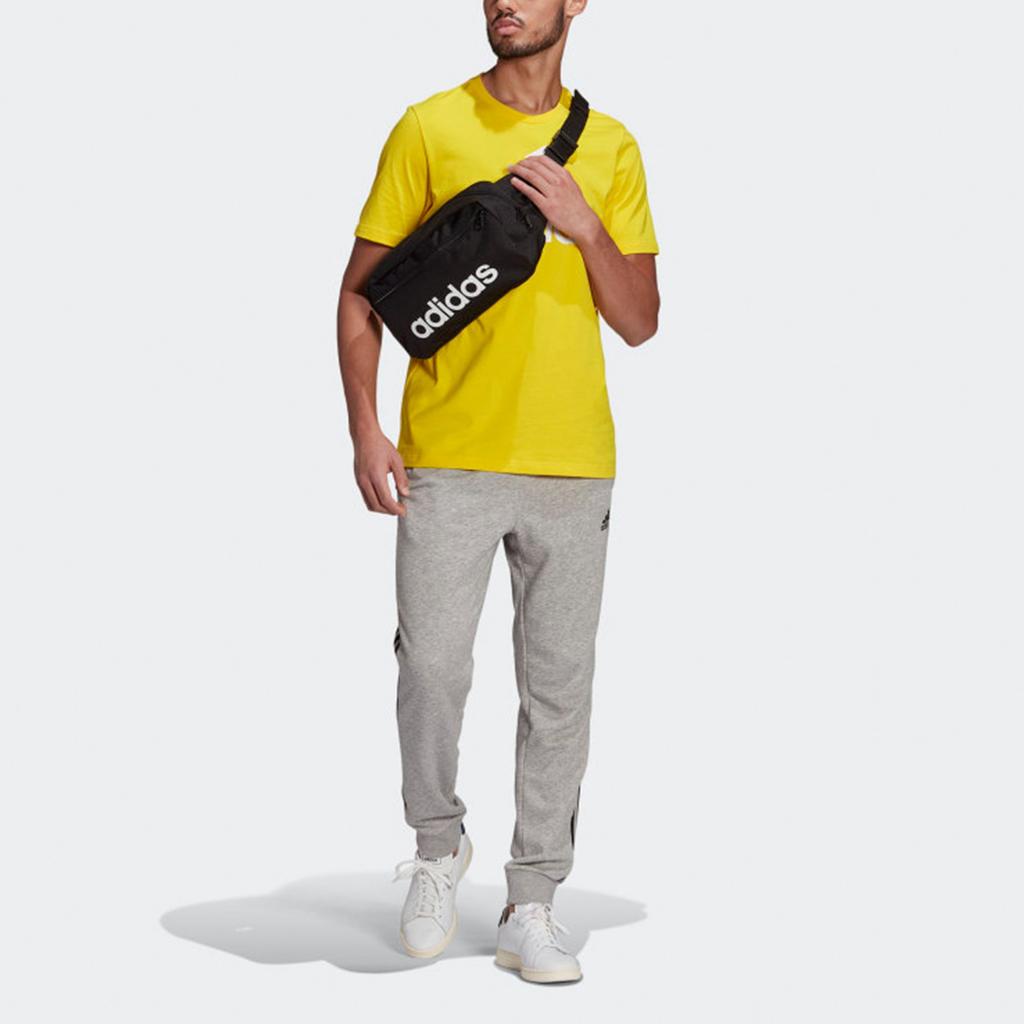 Adidas T Shirts Men's Yellow Crew Neck Moderate GM3248