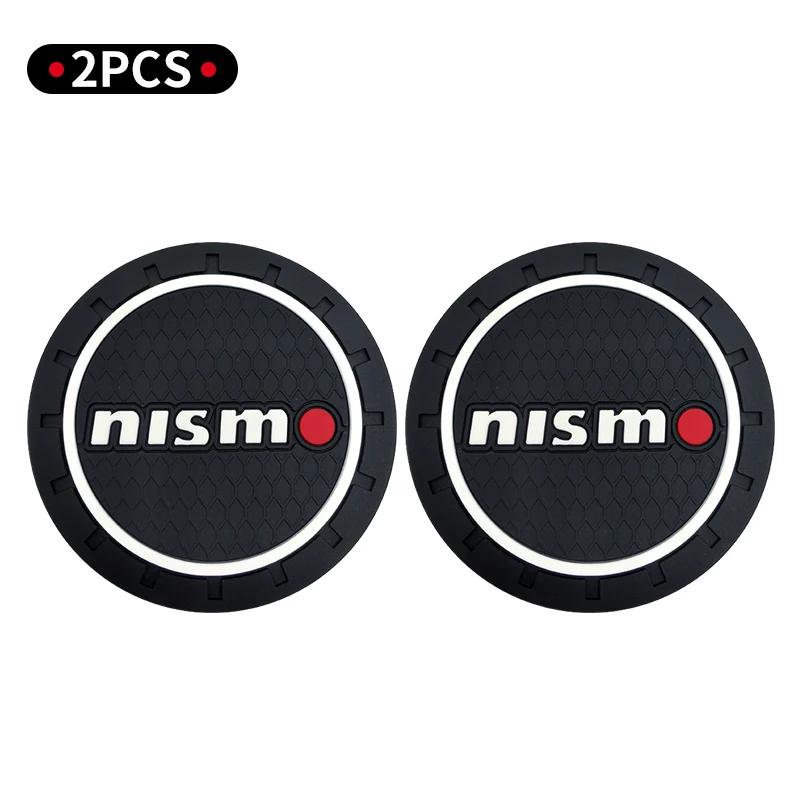 1/2pcs New Car Cup Holder Anti-Slip Silicone Insert Coaster Mat For Nissan Nismo Tiida Teana Skyline Juke X-trail Almera Qashqai