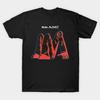 Men Black Print T-shirt Leg Man Alive Tshirt No-Cut Transfer Paper Print Cotton Tshirt