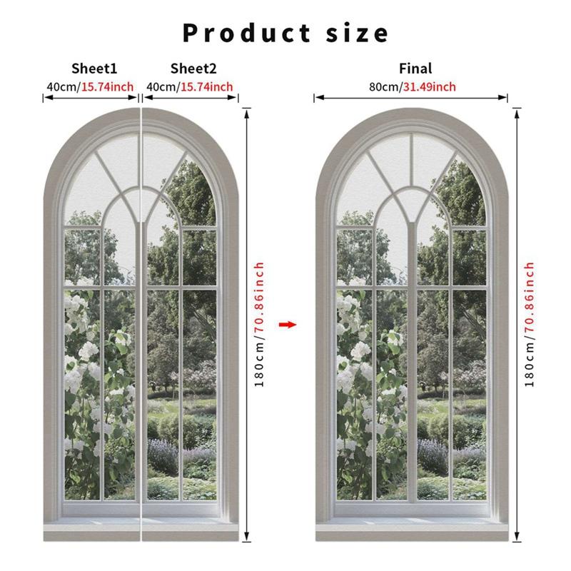 80*180cm Arch-shaped Self-adhesive Wall Sticker Wall Decoration