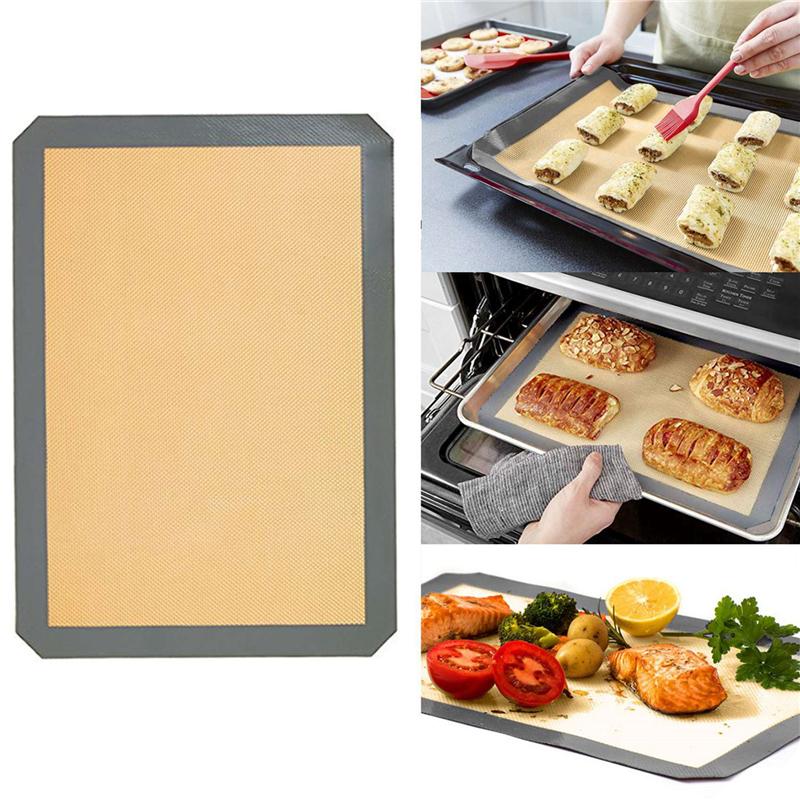 ABWR-3Pcs Reusable Environmental Protection Silicone Baking Mat Non-Stick Silicone Oven Mat Dough Rolling Mat Baking Mat