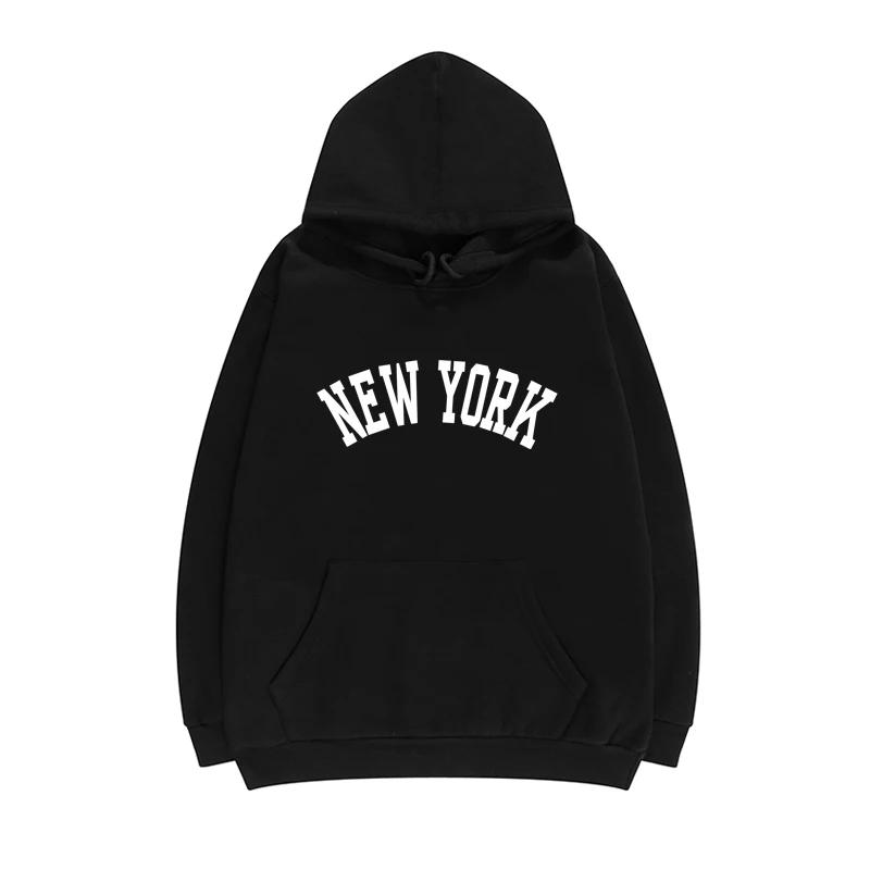 Female Thicken Warm Hoodies Lady Autumn Tops NEW Colors Sweatshirts winter Women's NEW YORK printing Hooded