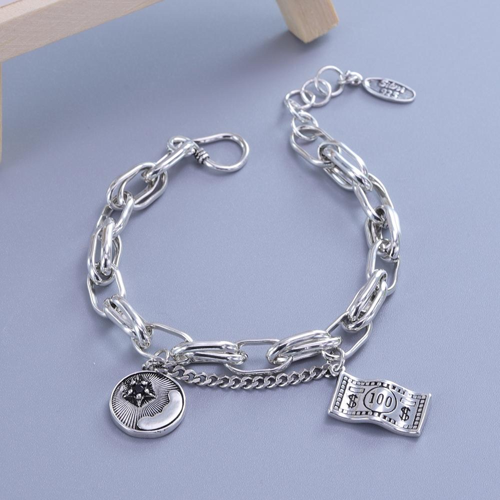 VENTFILLE 925 Sterling Silver Circular Bead Bracelet For Women Knot Minimalism Versatile Trend Jewelry Gift Dropshipping