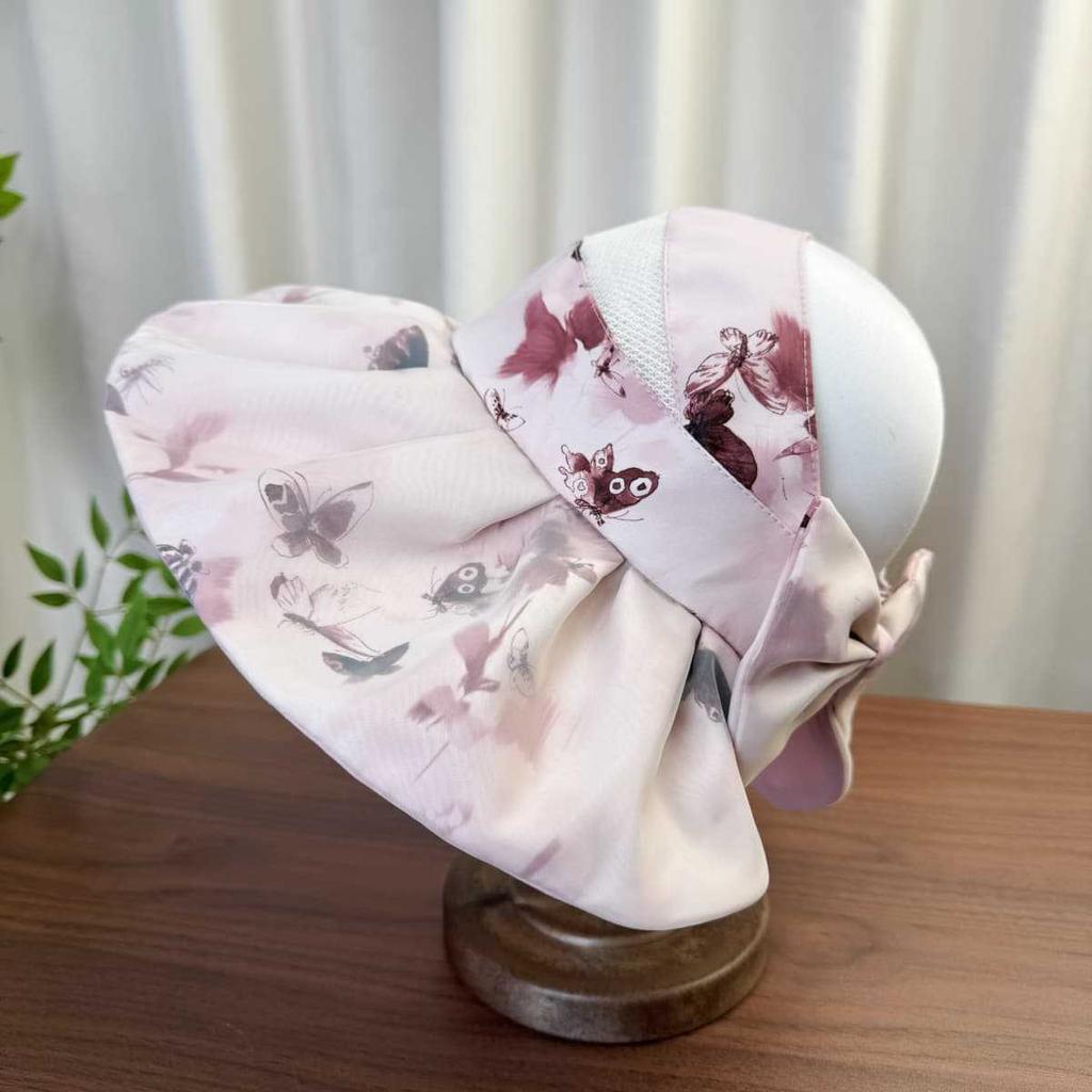Summer Sun Protection Hat Women's UV Protection Big Brim Sun Hat Breathable Bucket Hat Face Cover Empty Top Hat