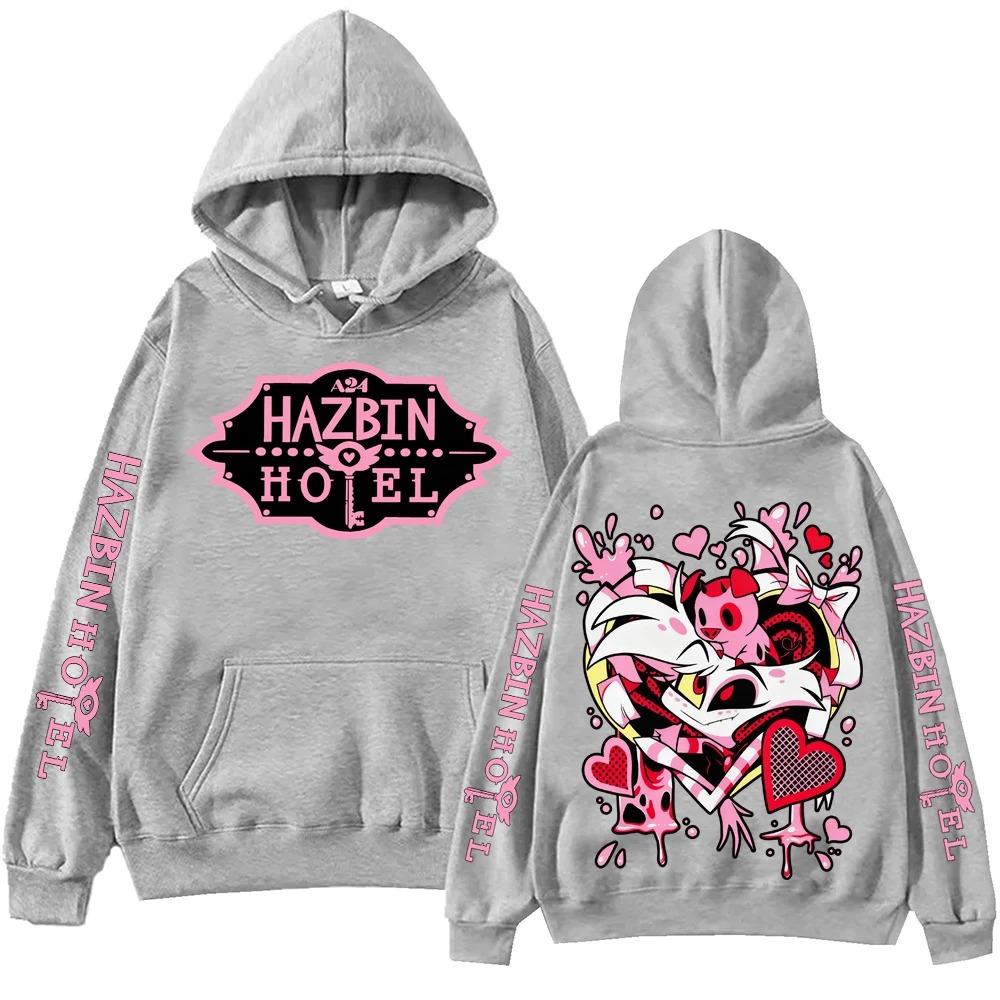 Hazbin Hotel Angel Dust Hoodie Man Woman Harajuku Long Sleeve Pullover Tops Sweatshirt Gift