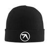Aphex Twin Logo Créatif Y2K Bonnet Tricoté Chaud Bonnet d'Hiver Bonnets Skullies Casquettes Hip Hop pour Unisexe