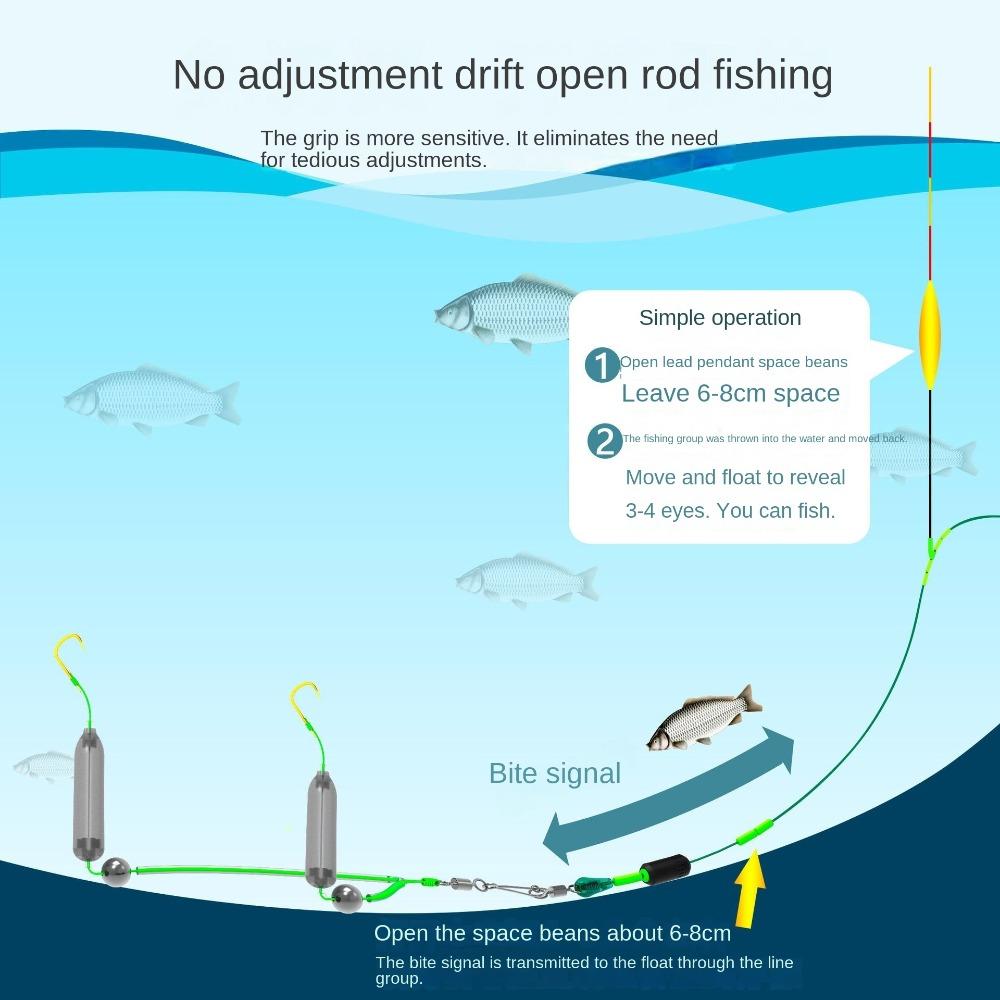 30ks 2 velikosti Rybářské návazce Háček s vlasovým závěsem Plovoucí Závěsný Háček na kapra proti dnu Plovoucí trubička Pěna Plast