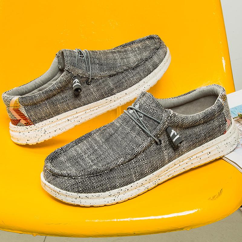 Spring and Autumn Large Size Men's Canvas Casual Shoes Men's Shoes Board Shoes Sleeve Lazy